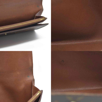 Louis Vuitton Monogram Portefeiulle Sarah Long Bifold Wallet Brown 882AN