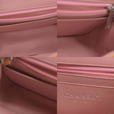 $5200 Chanel Mini Square Flap Bag Orange 2013