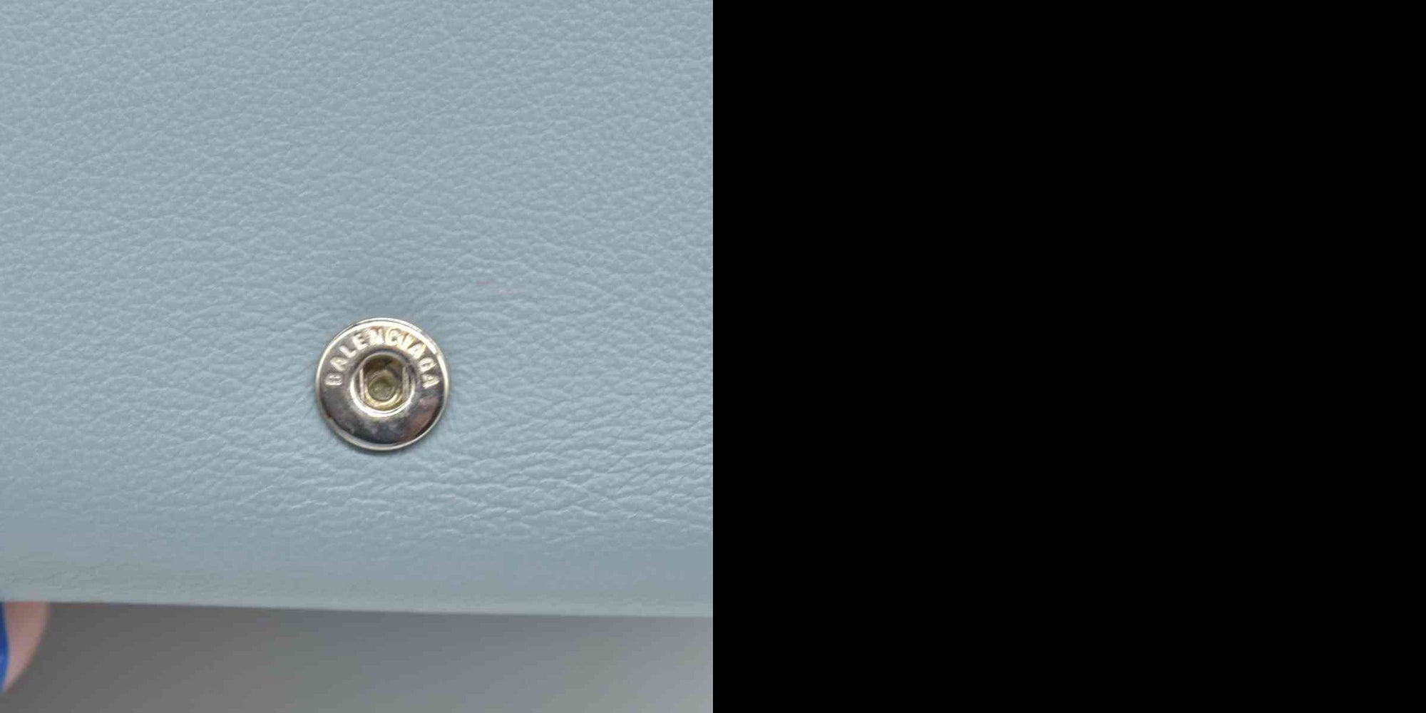 Balenciaga Leather Compact Wallet Blue CONSIGNMENT