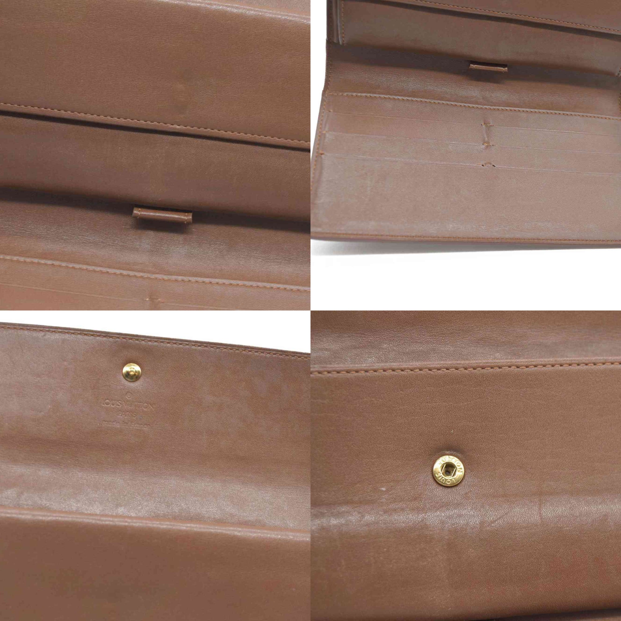 $840 LOUIS VUITTON Monogram Vernis Porte Tresor International Trifold Wallet