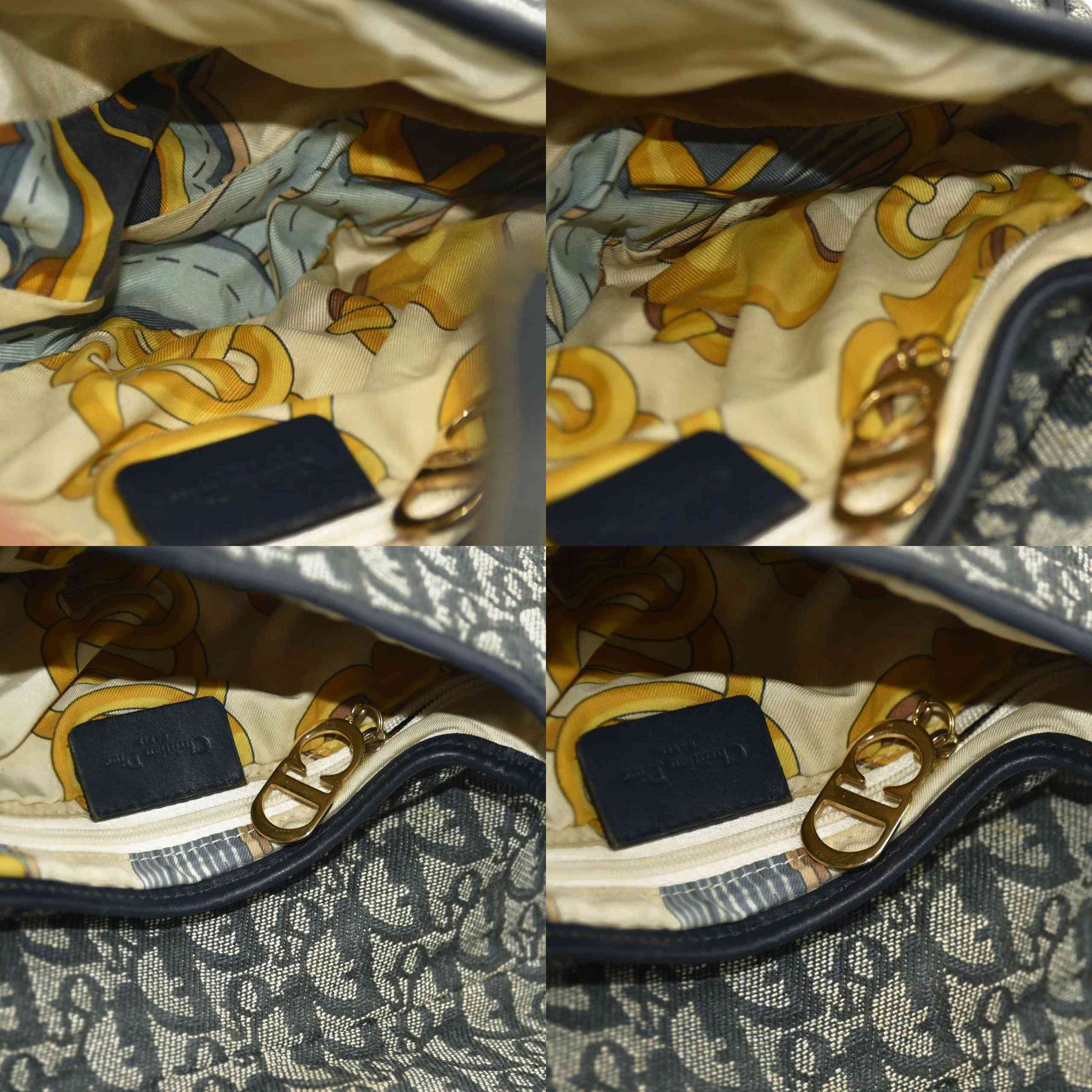 Christian Dior  Monogram Saddle Bag Blue