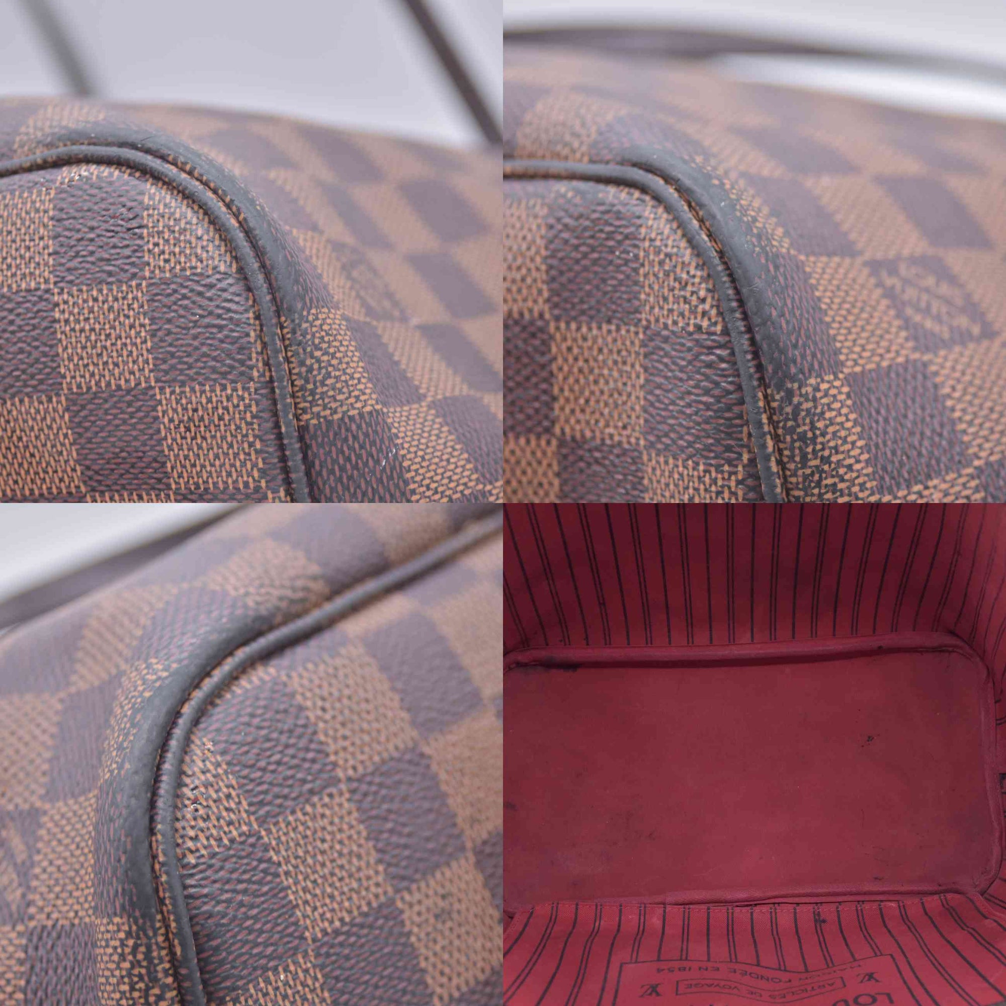 $2240 2018 Louis Vuitton Damier Ebene Neverfull MM with Pouch SD2168