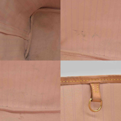 $2170 Louis Vuitton Damier Azur Neo Neverfull MM Rose Ballerine RFID