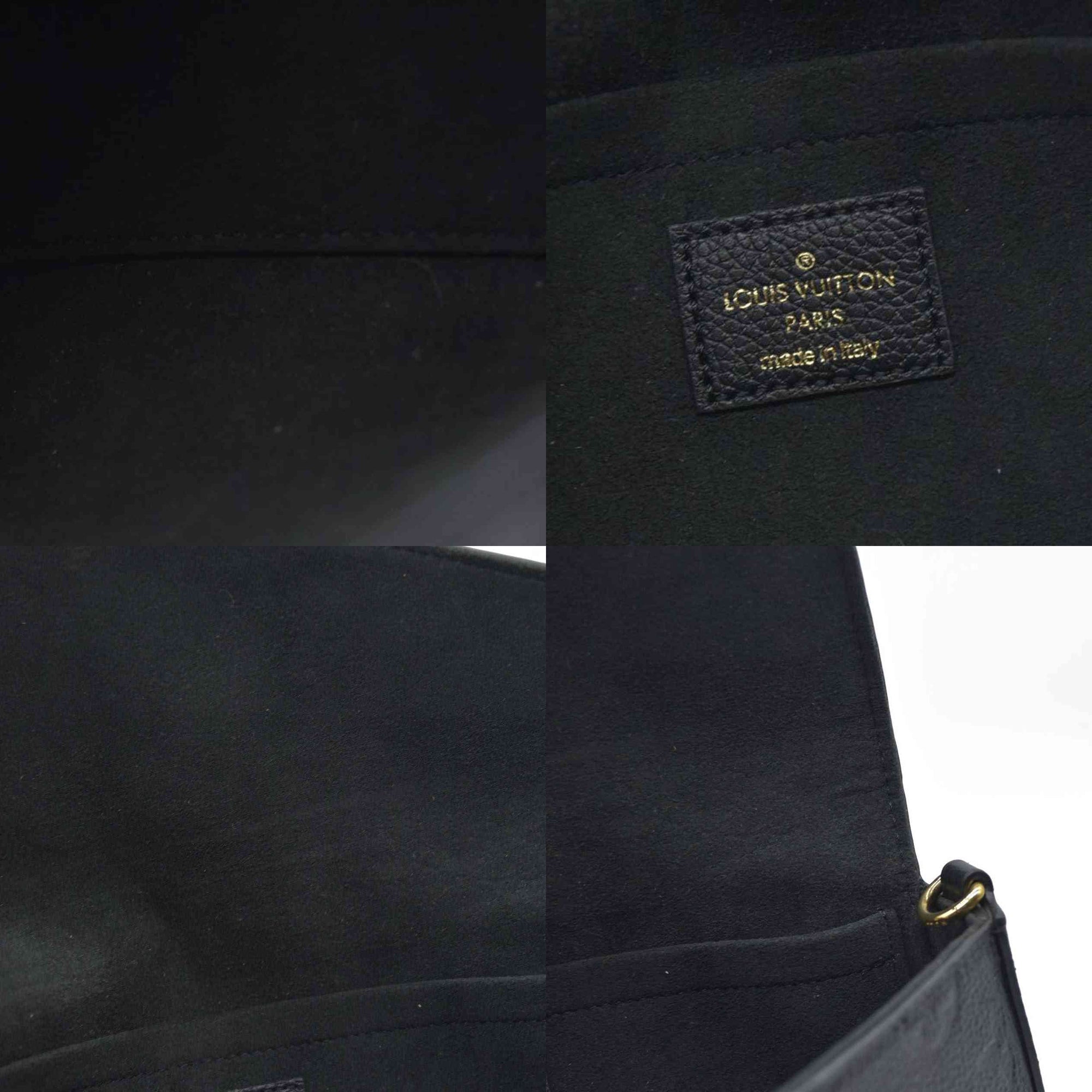 $1720 AUCTION Louis Vuitton  Empreinte Pochette Felicie Chain Wallet Black RFID New Model