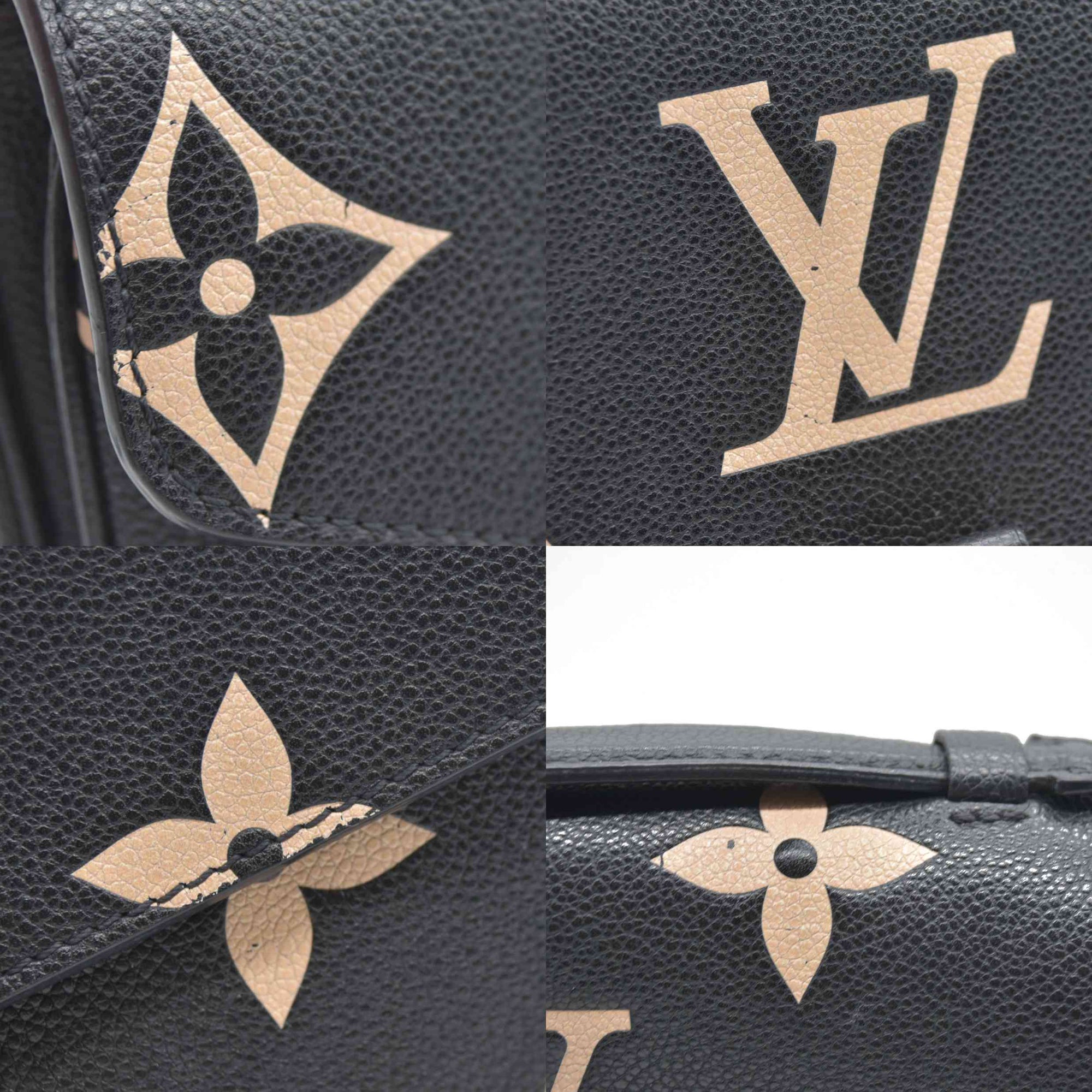 $3300 Louis Vuitton BiColor Pochette Metis Black Cream