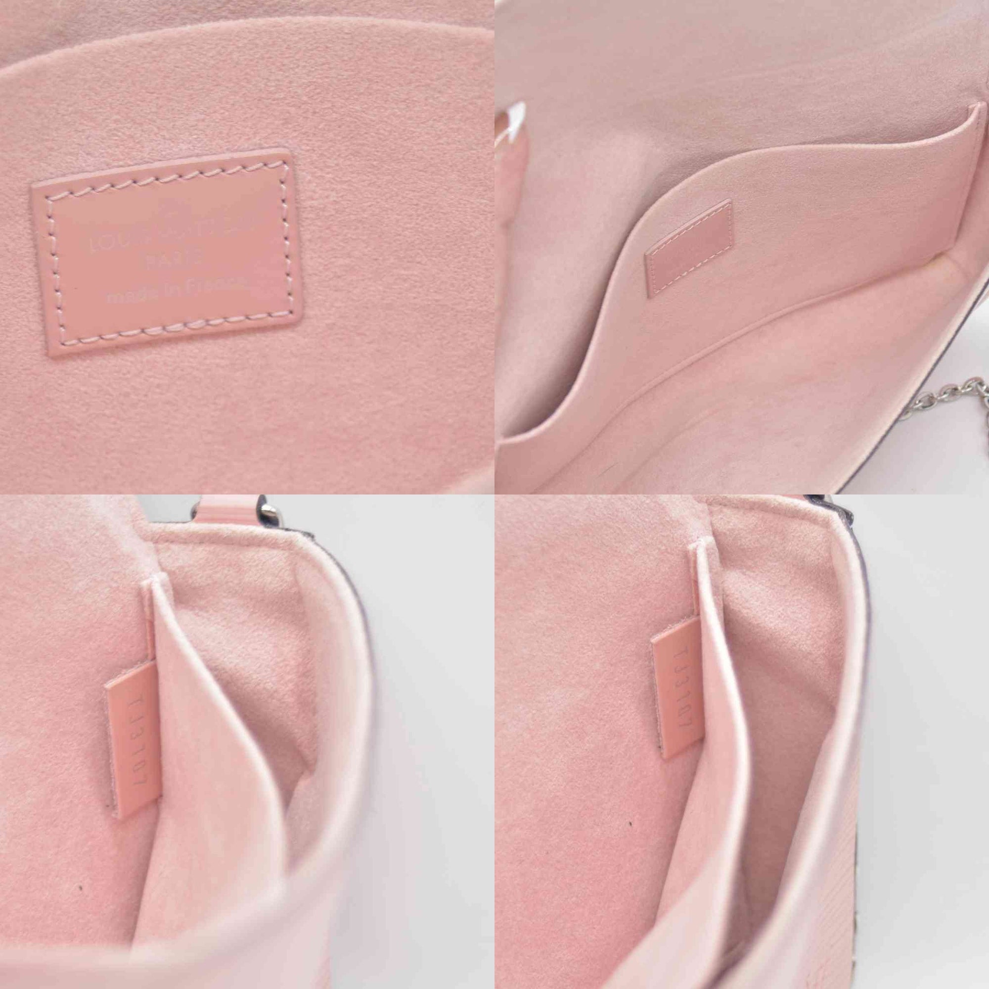 $1770 2017 Louis Vuitton Epi Leather Pochette Felicie Rose Ballerine CONSIGNMENT TJ3107