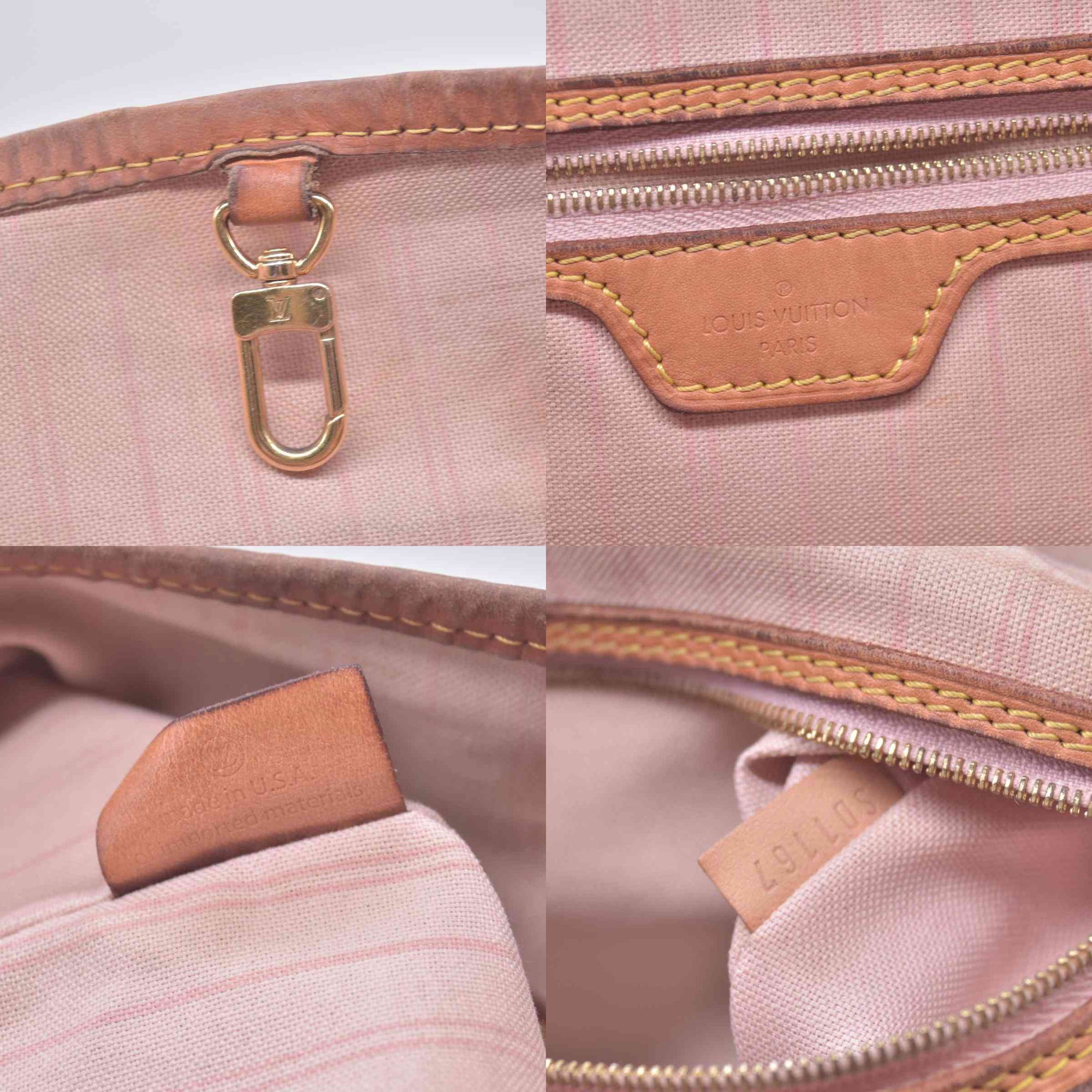 $1450 LOUIS VUITTON Damier Azur Delightful MM Shoulder Bag CONSIGNMENT 10021443