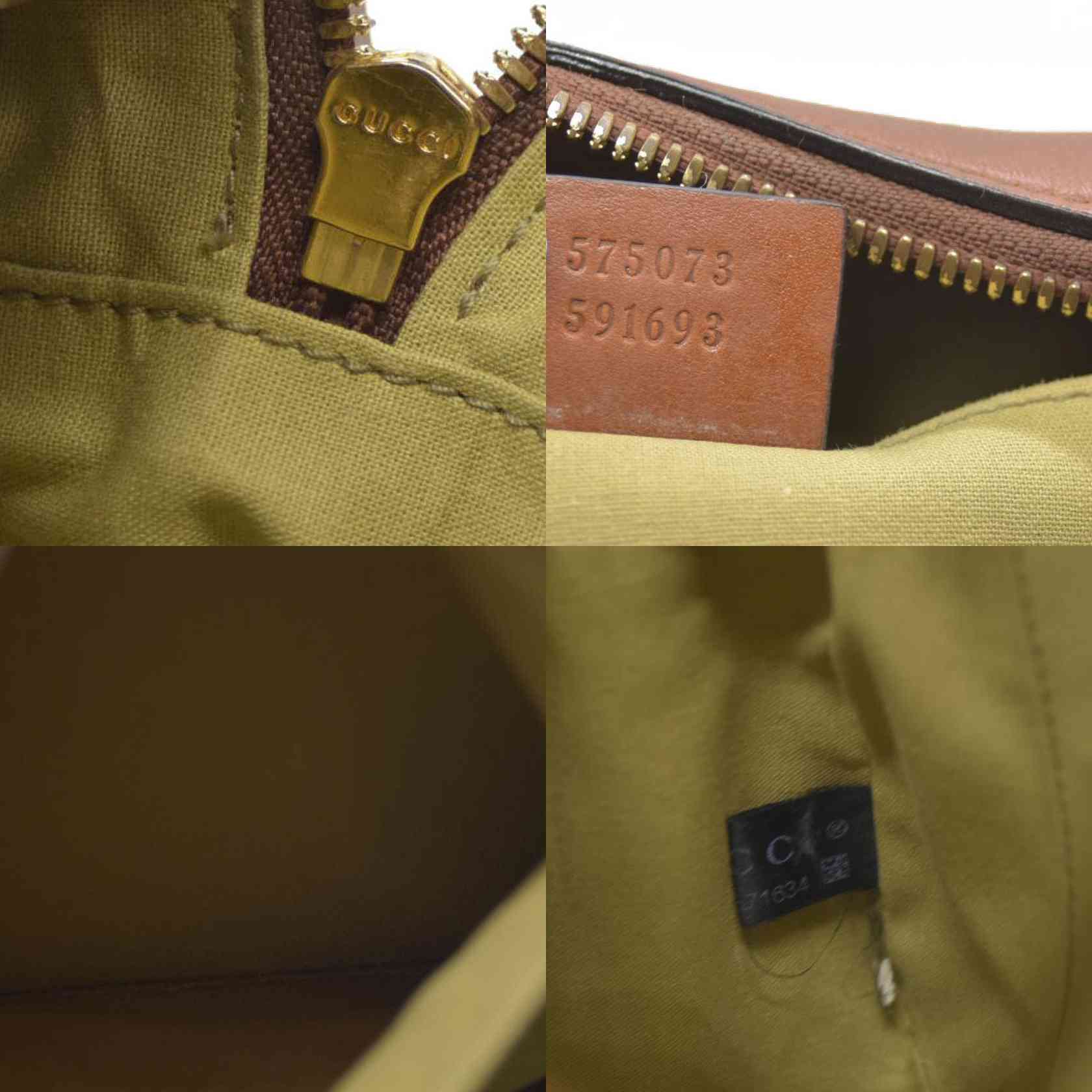 AUCTION $1450 Gucci  Vintage Canvas Web Shoulder Bag Sand Cuir