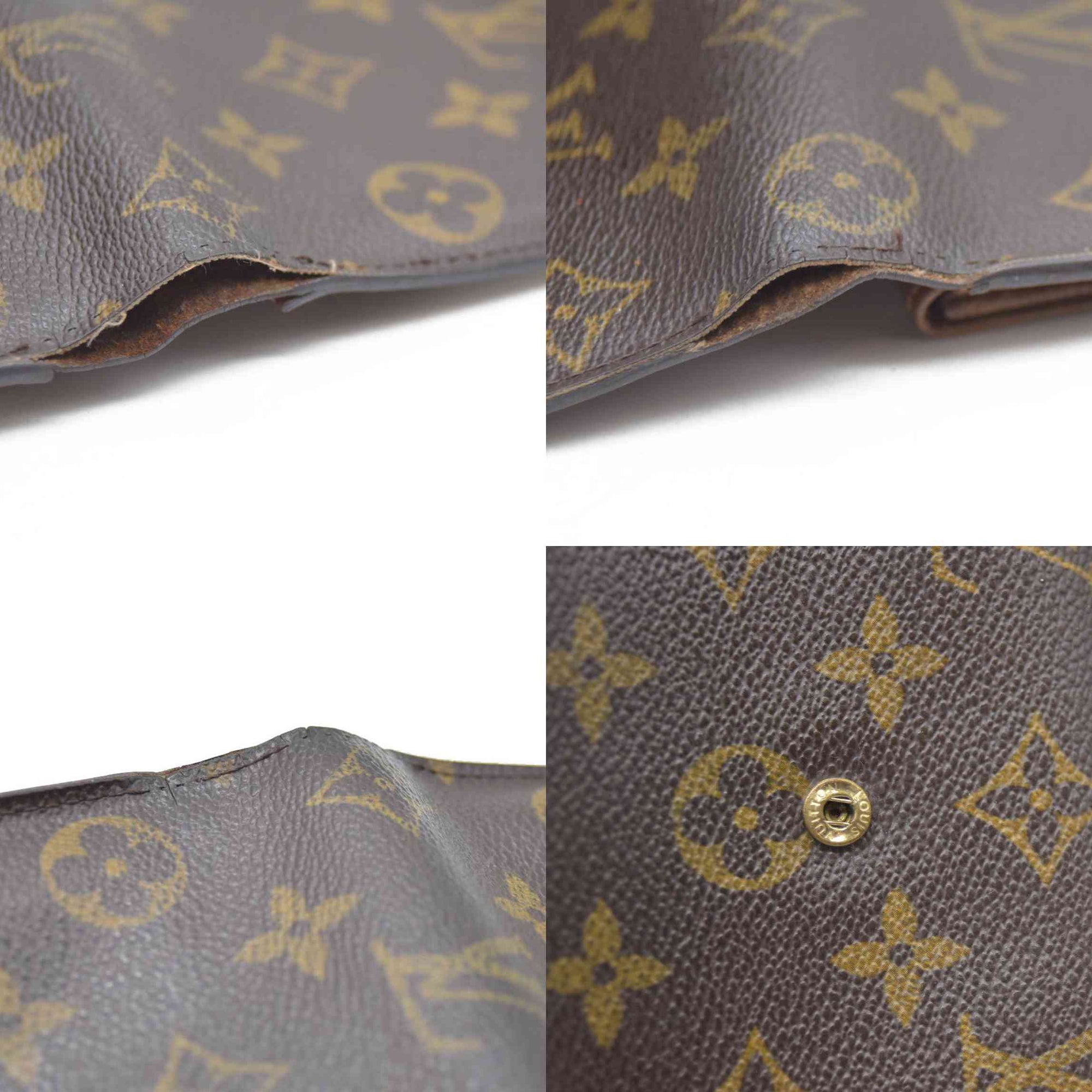 Louis Vuitton Monogram Porte Tresor International Trifold Long Wallet MB1023