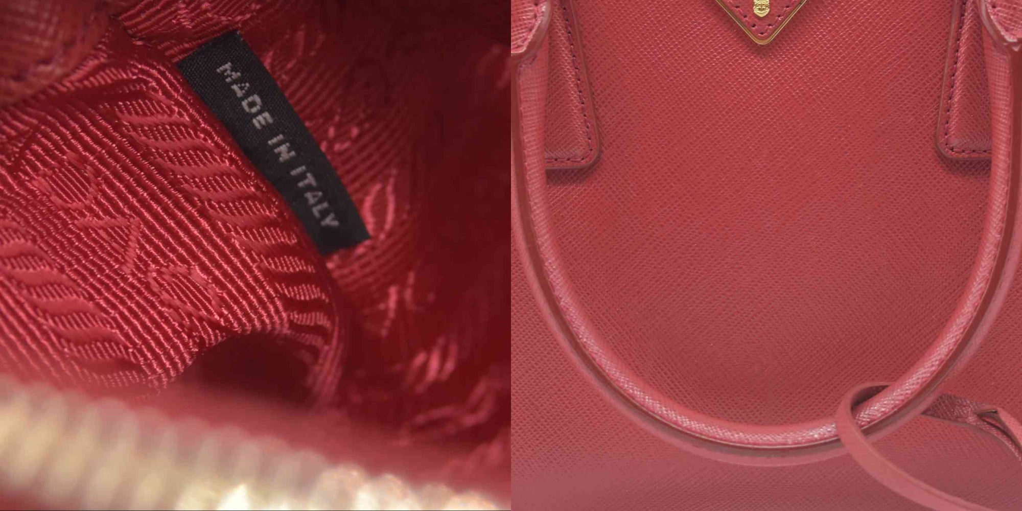 $4700 Prada Saffiano Mini Galleria Double Zip Tote Fuxia