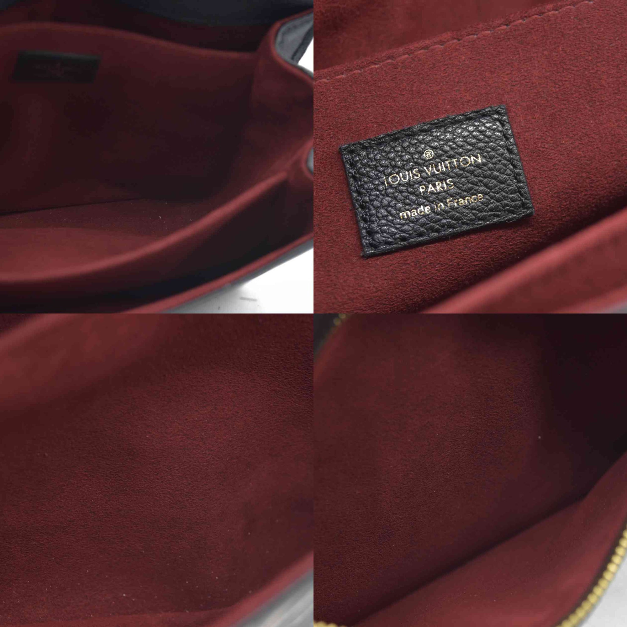 $3150 Louis Vuitton Empreinte Monogram Giant Pochette Metis Black Beige Bicolor CONSIGNMENT