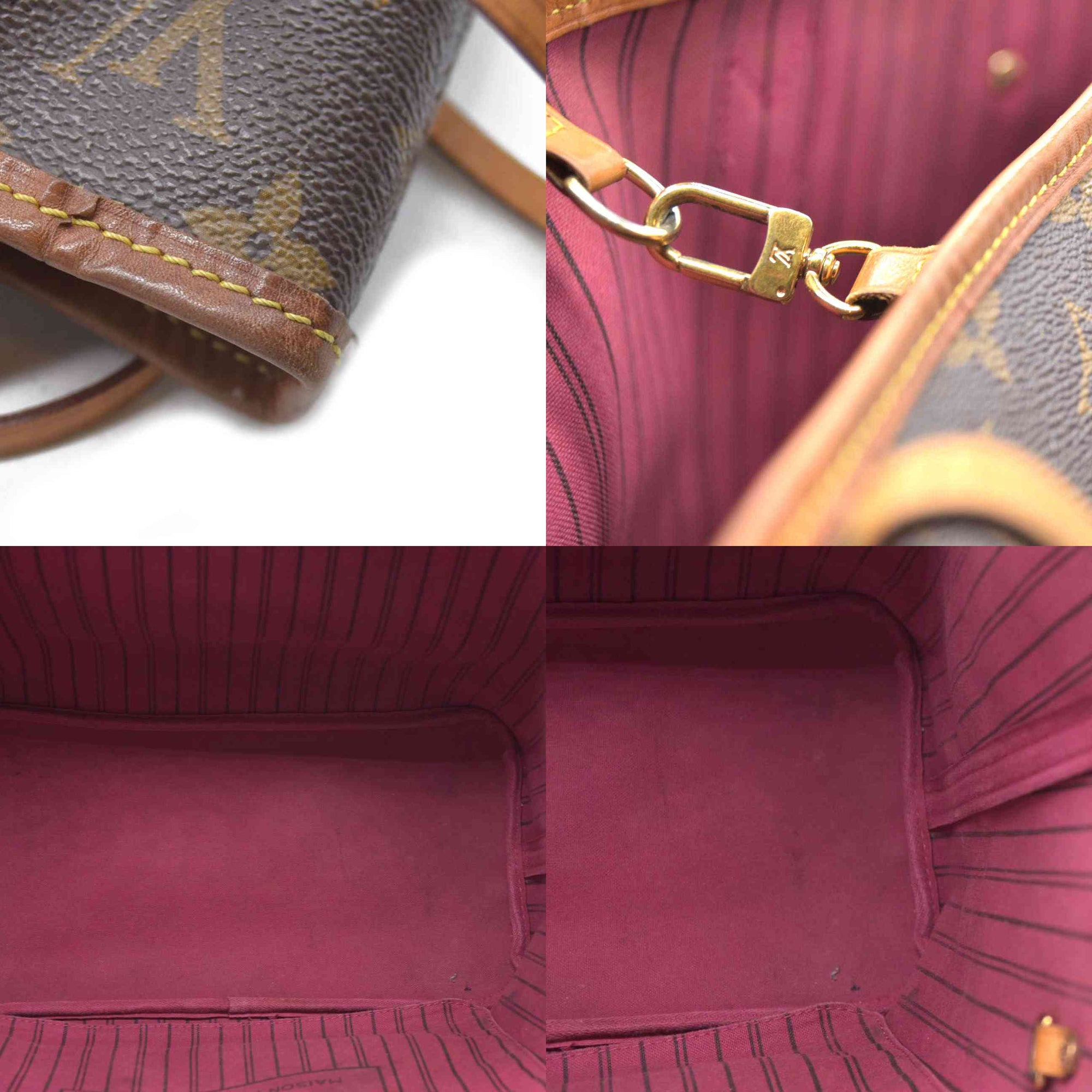 $2170 Louis Vuitton  Monogram Neo Neverfull MM Fuchsia AR5105