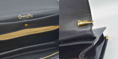 $1290 Christian Dior Shoulder Bag Black Leather