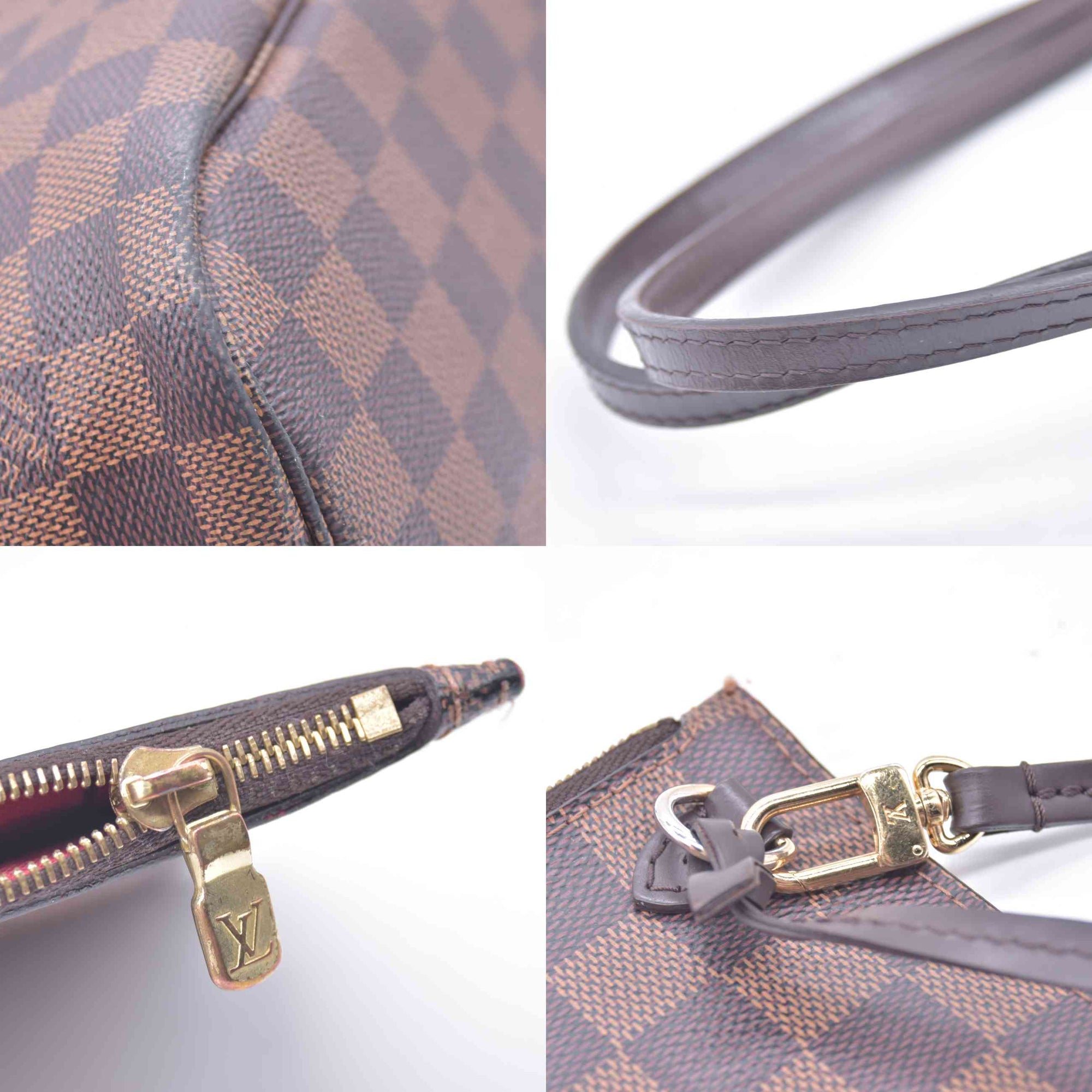 $2240 2018 Louis Vuitton Damier Ebene Neverfull MM with Pouch GI1118 10021407