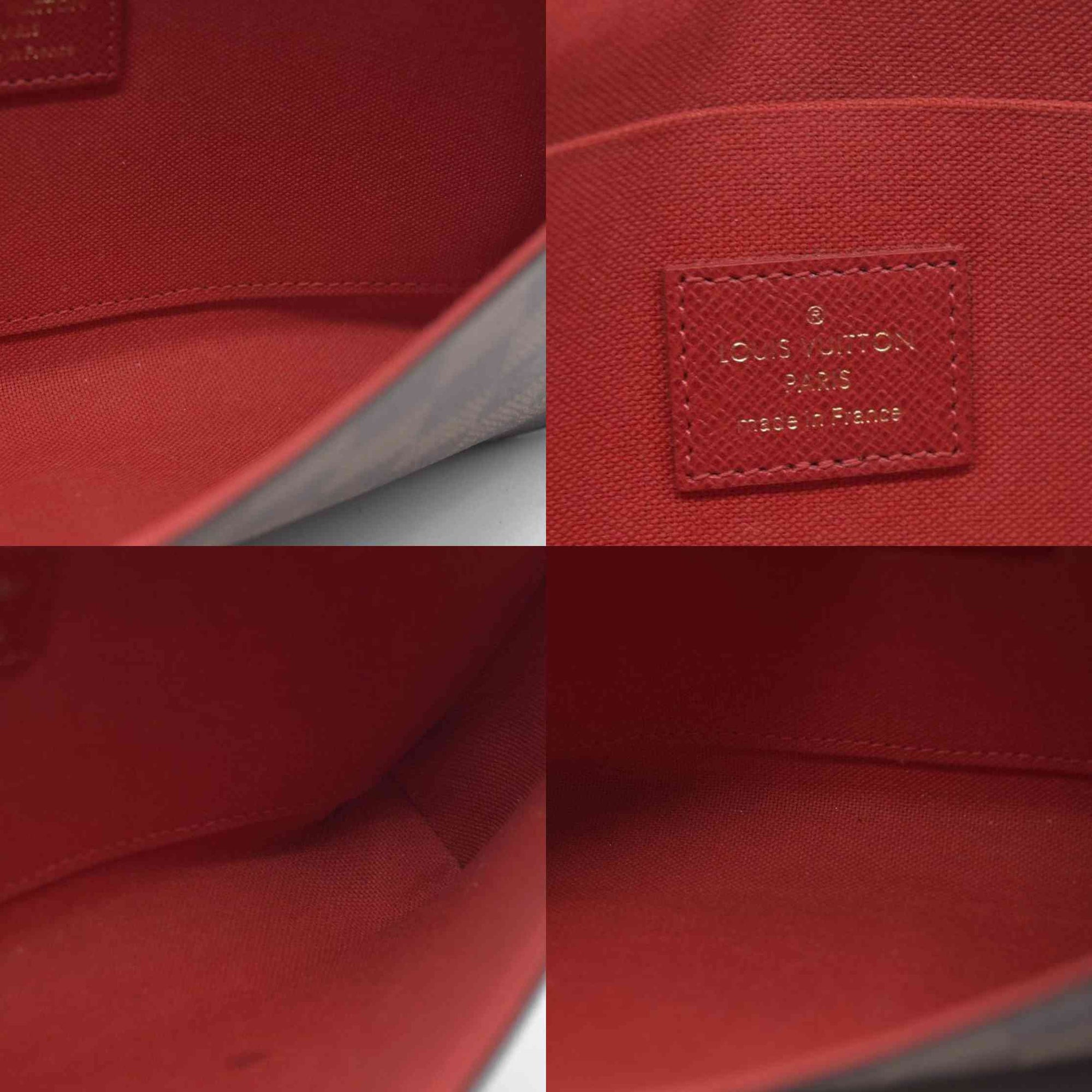 Louis Vuitton Damier Ebene Pochette Félicie Brown Coated Canvas Crossbody Bag