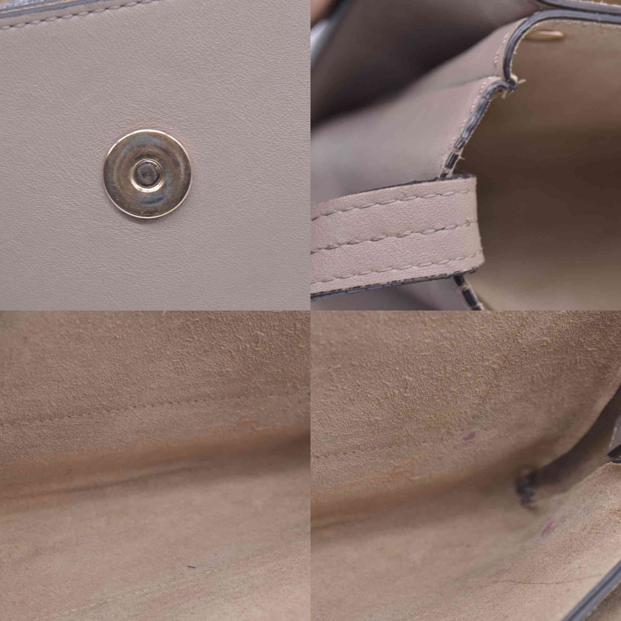 $1950CHLOE Faye Medium Suede Leather Shoulder Bag Taupe CONSIGNMENT 10021511