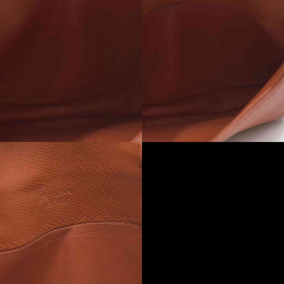 PRADA Logo Saffiano Leather Multi Pouch Orange