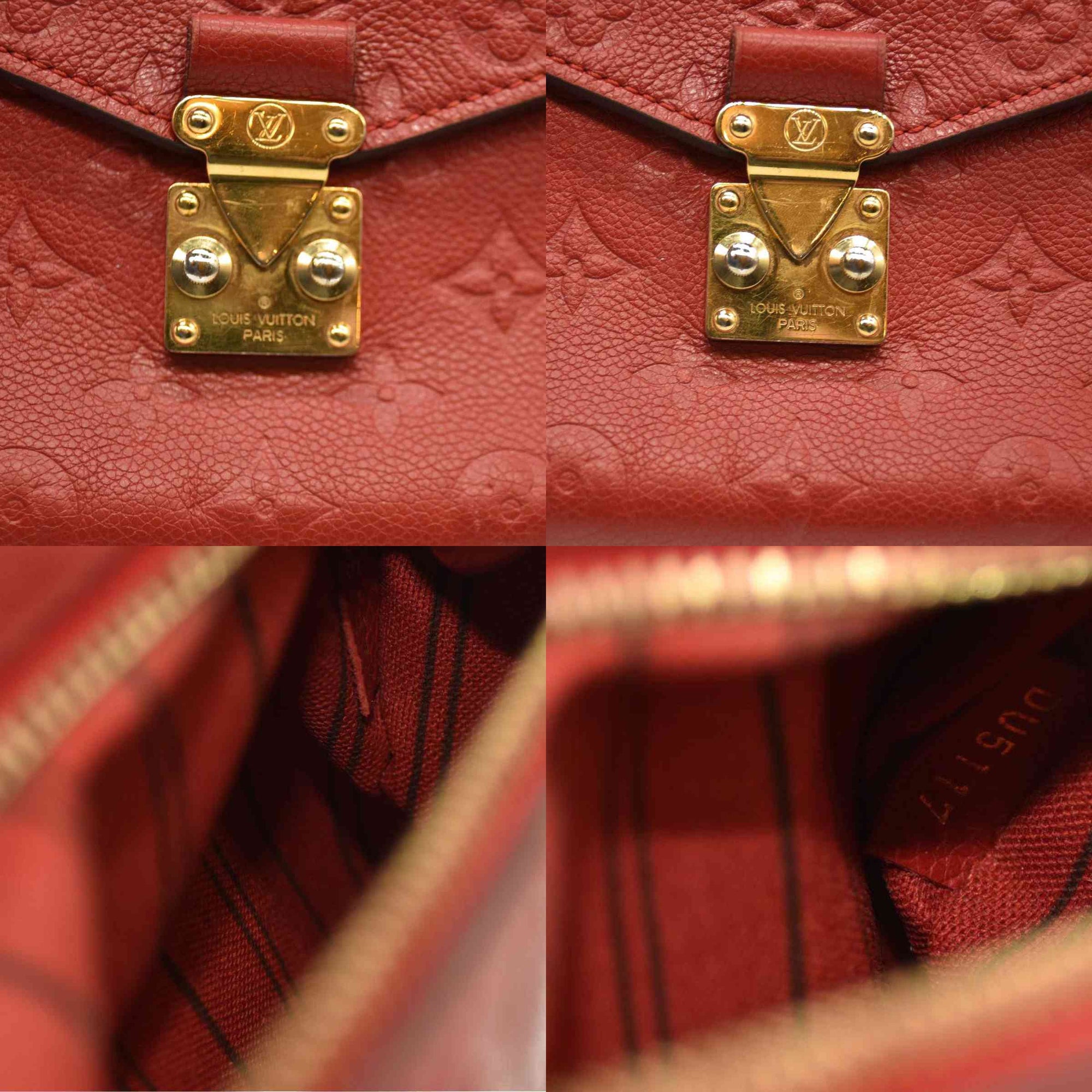 Louis Vuitton  Empreinte Pochette Metis Scarlet