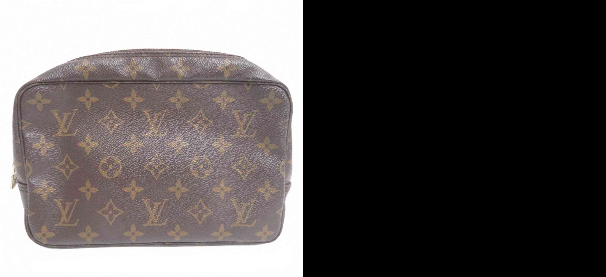Authentic Louis Vuitton Monogram Trousse Toilette 23 Clutch Pouch Bag F#50650