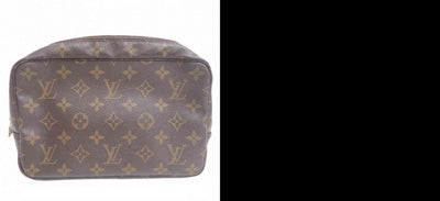 Authentic Louis Vuitton Monogram Trousse Toilette 23 Clutch Pouch Bag F#50650