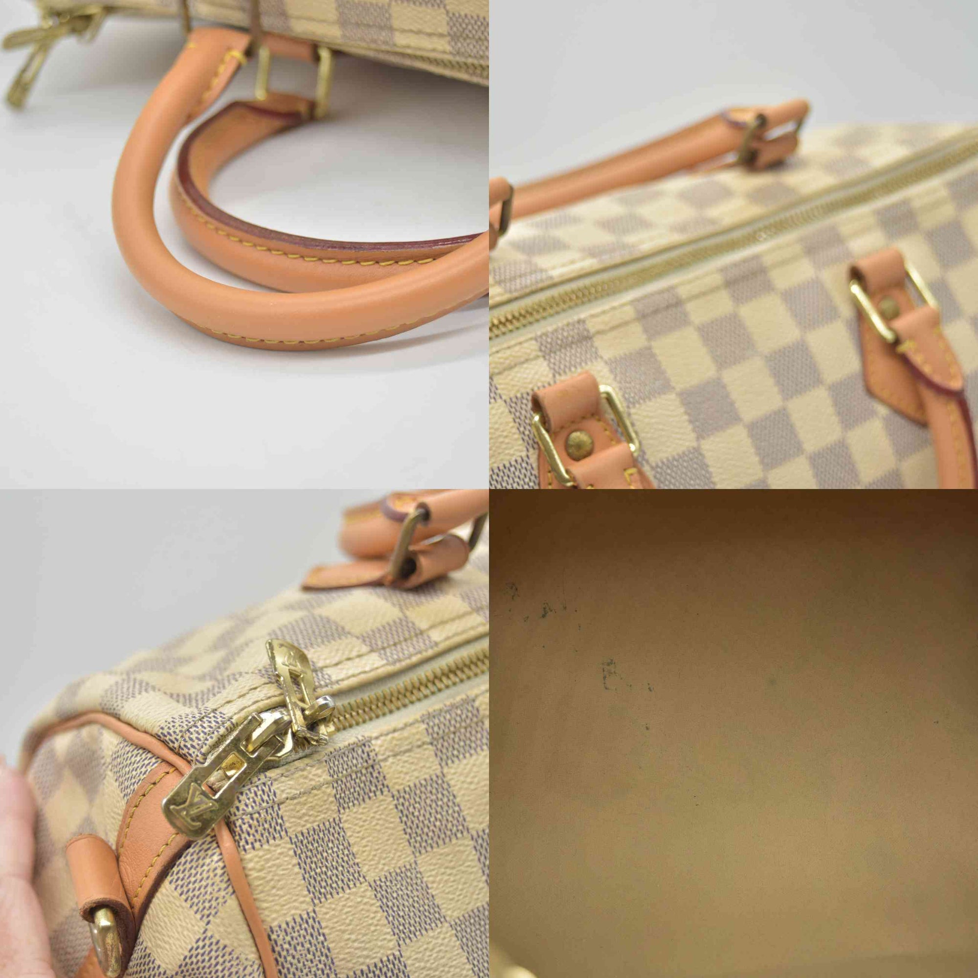 $2040 2017 Louis Vuitton Damier Azur Speedy Bandouliere 30 DU1197
