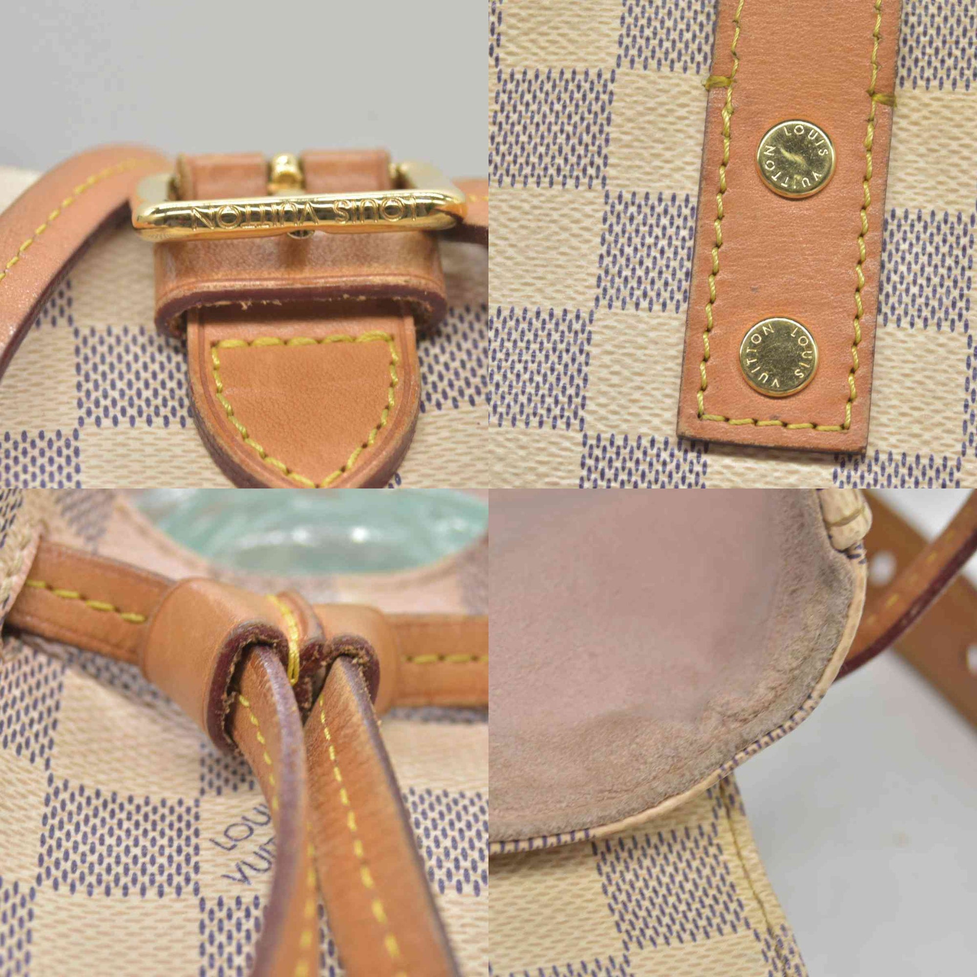 $2120 2016 Louis Vuitton Damier Azur Sperone Backpack SR2186 10019844