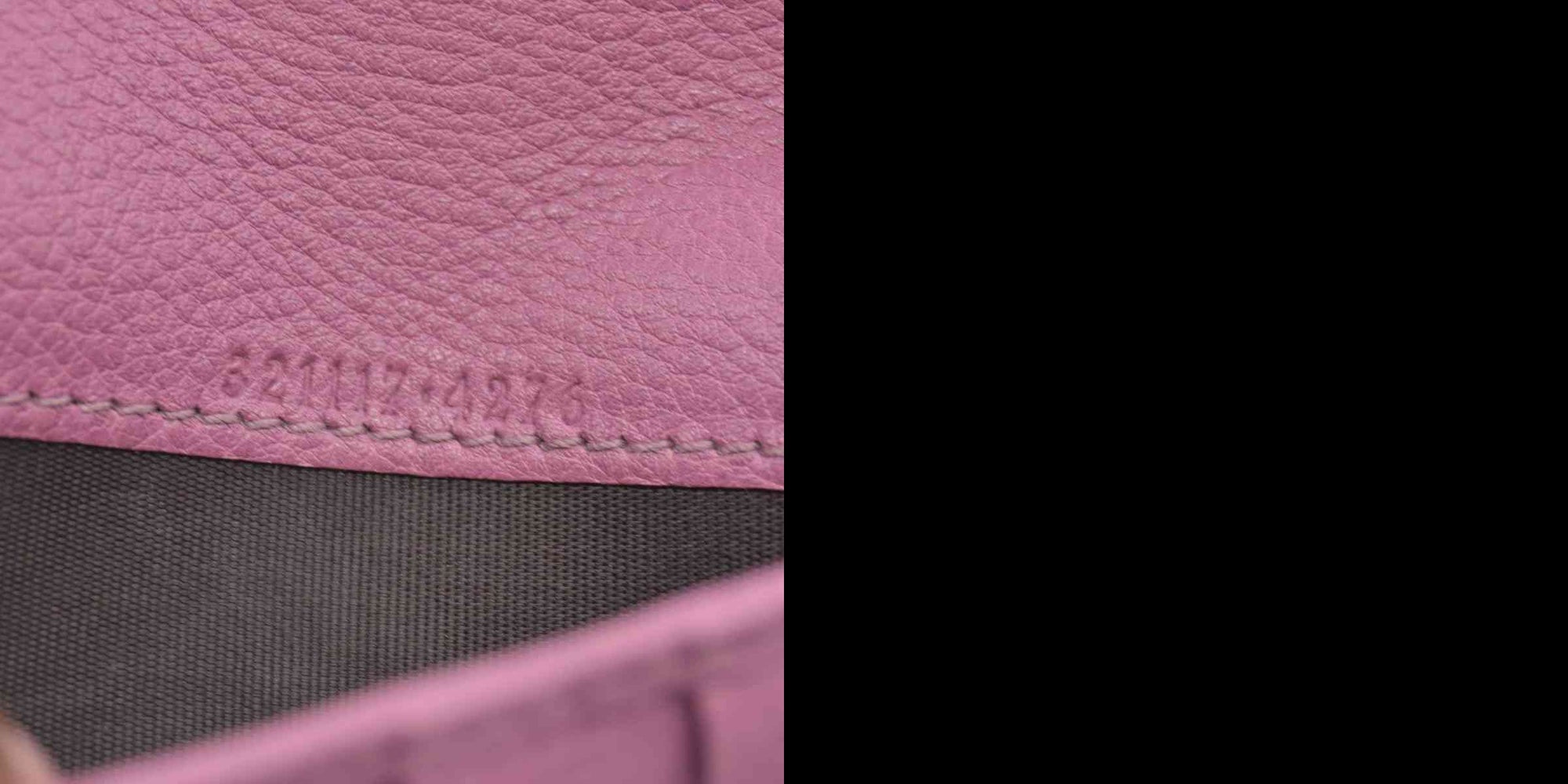 $550 Gucci Dollar Calfskin GG Marmont Zip Around Wallet Perfect Pink