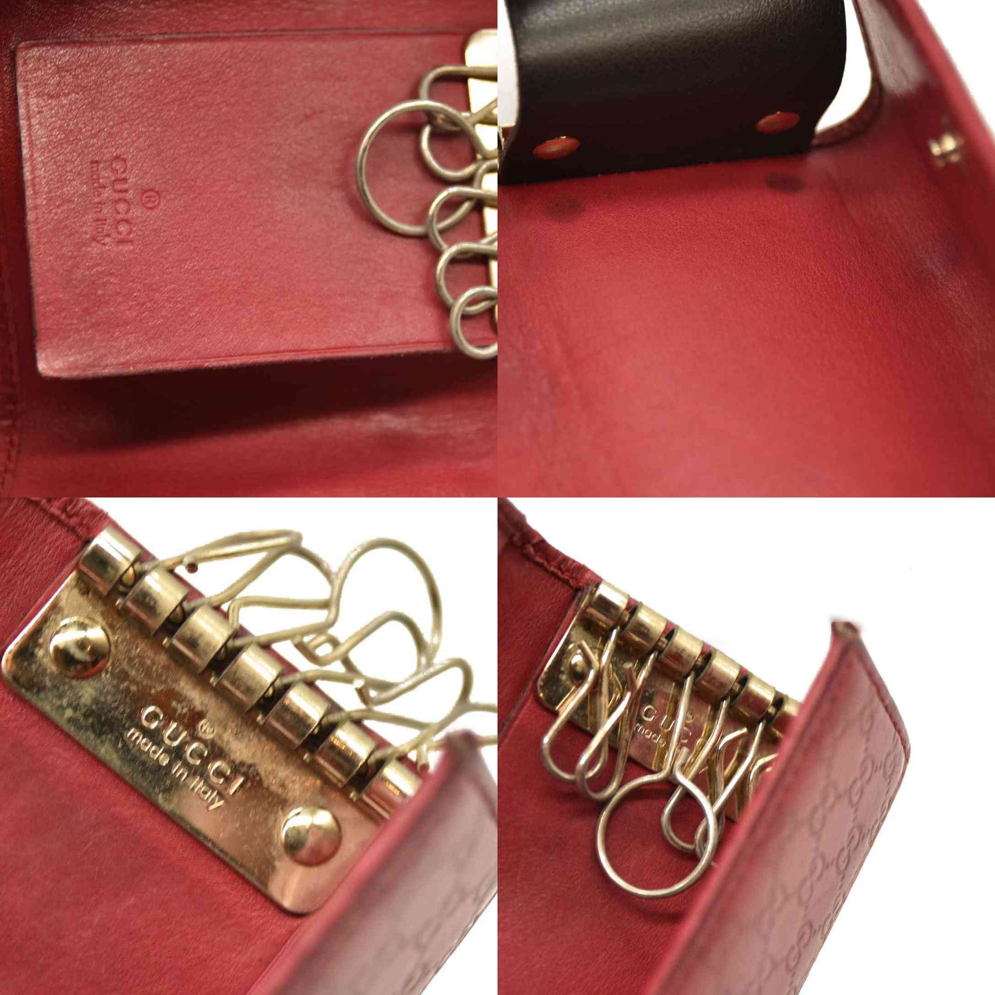 Gucci  Guccissima 6 Key Holder Case Pink
