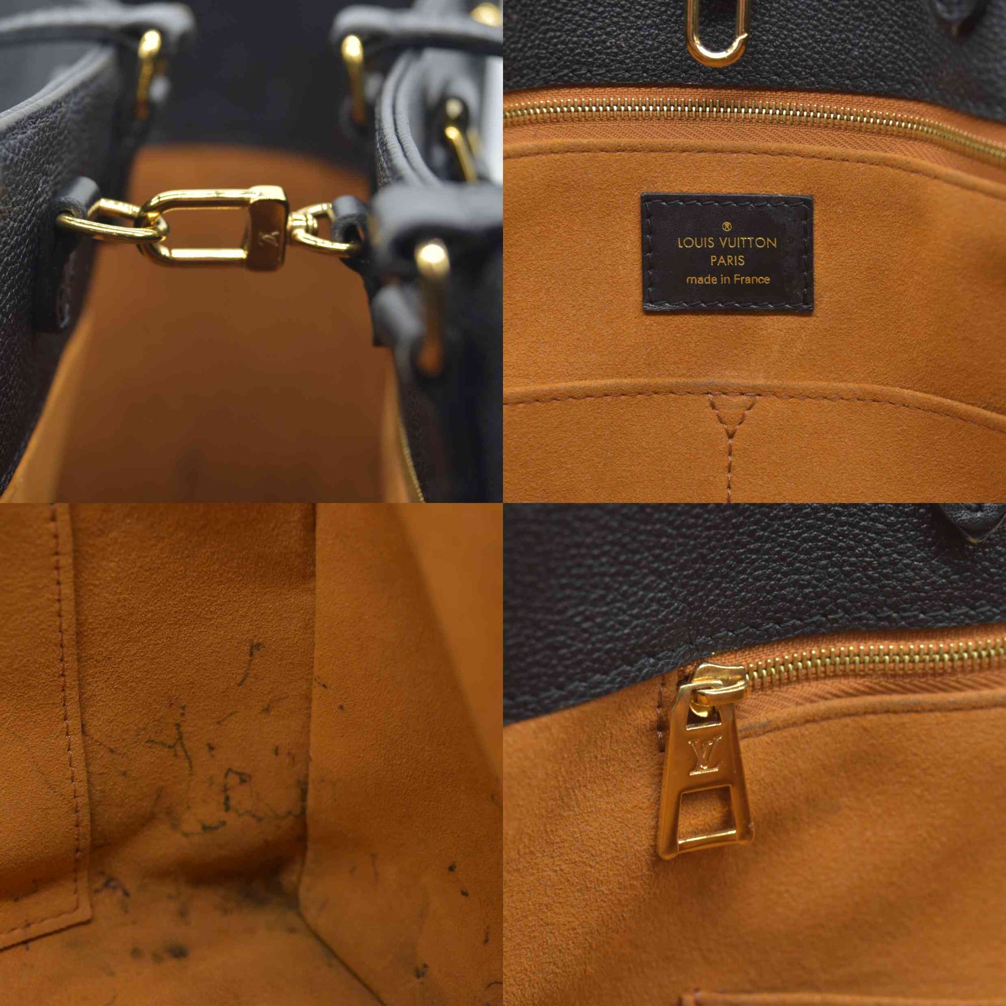 $3550 Louis Vuitton  Empreinte Monogram Giant Onthego MM Black RFID