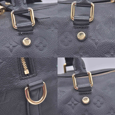 $3050 2014 Louis Vuitton Empreinte Speedy Bandouliere 30 Black 10021270 AH1174