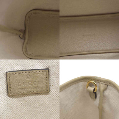 Gucci GG Supreme Monogram Textured Dollar Calfskin Mini Ophidia Shoulder Tote Bag Bag Beige Mystic White Oatmeal