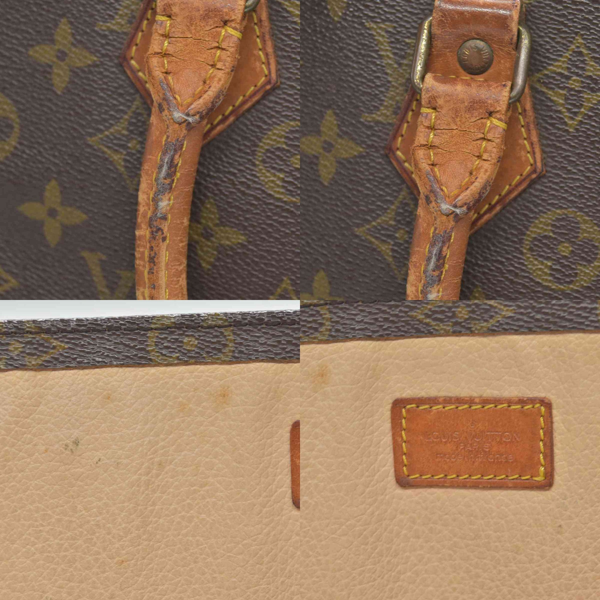 $1340 Louis Vuitton LV Hand Bag Sac Plat Brown Monogram