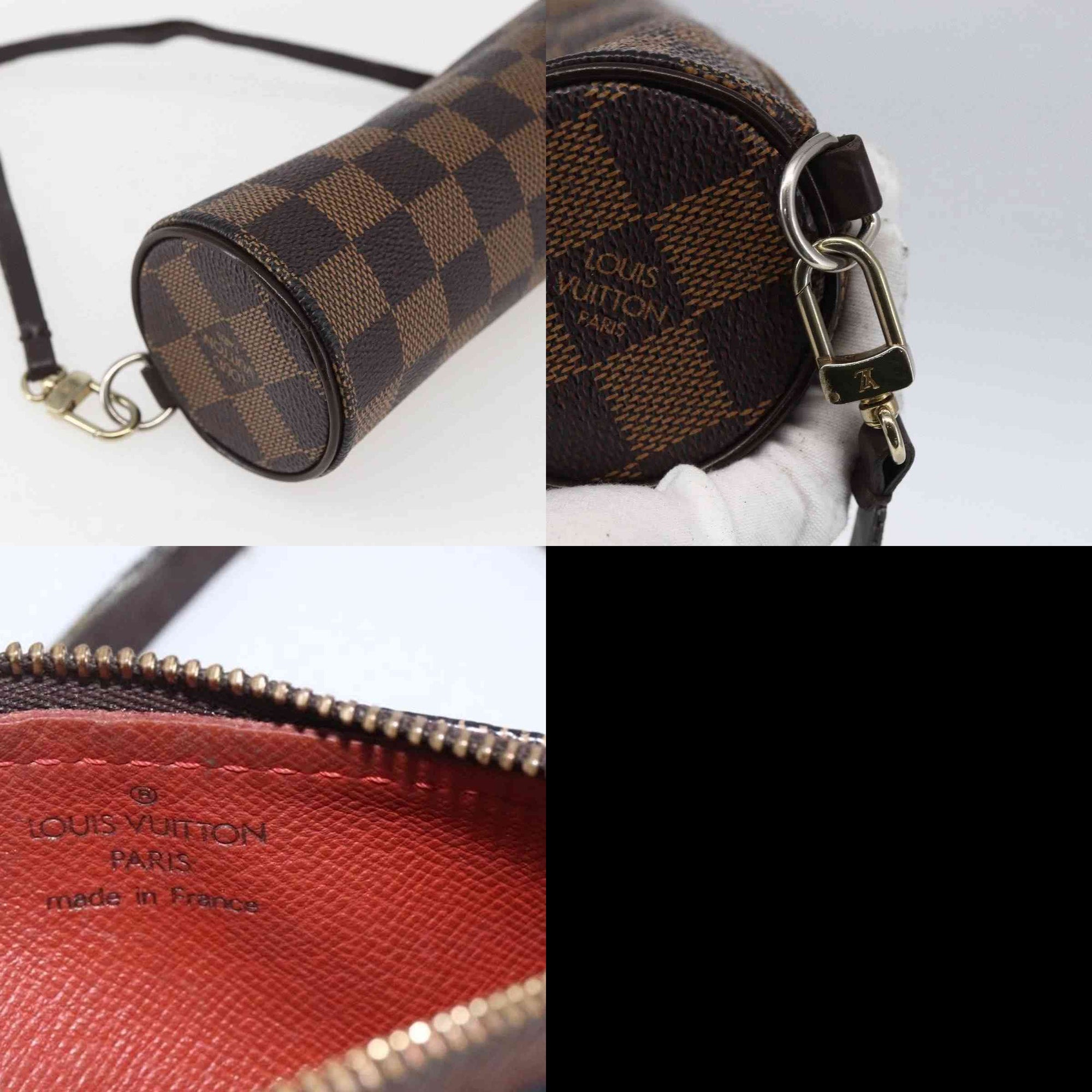$1560 LOUIS VUITTON Damier Ebene Papillon Pochette VINTAGE