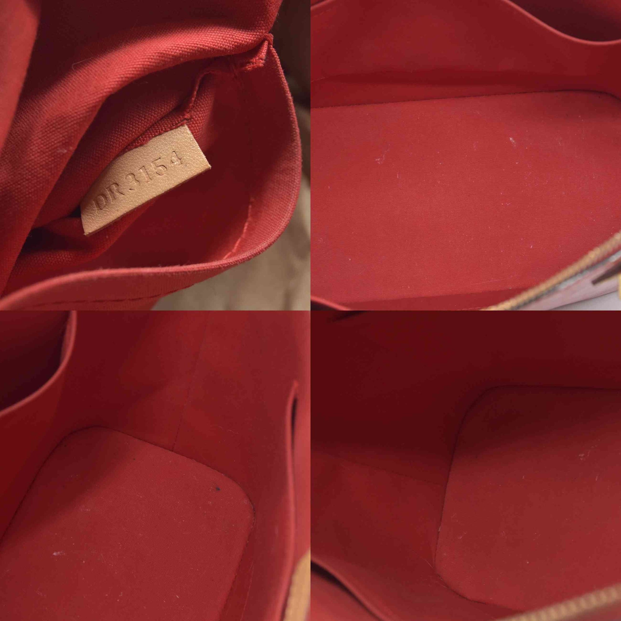 $2350 2014 LOUIS VUITTON Vernis Montebello MM Red DR3154