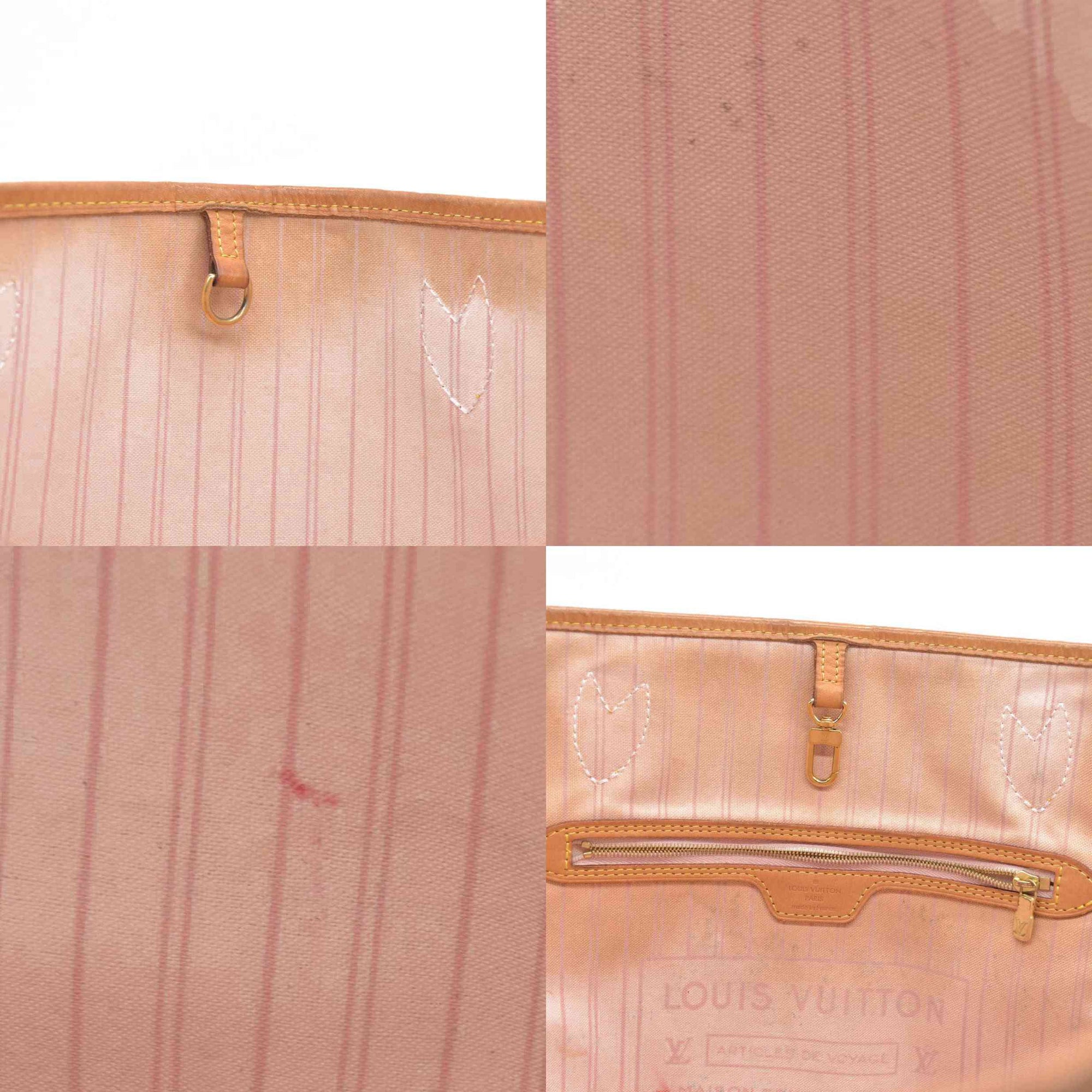 $2200 Louis Vuttion Damier Azur Neverfull MM Rose Ballerine