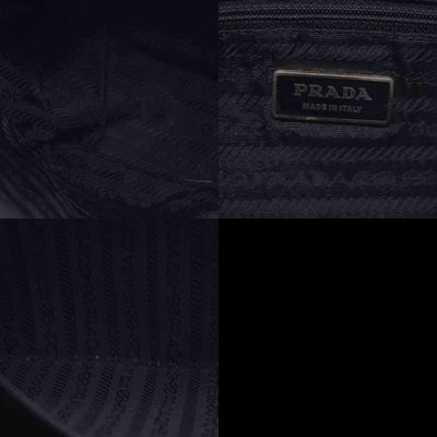 $2050 Prada Black Re-Nylon and Saffiano Shoulder Bag