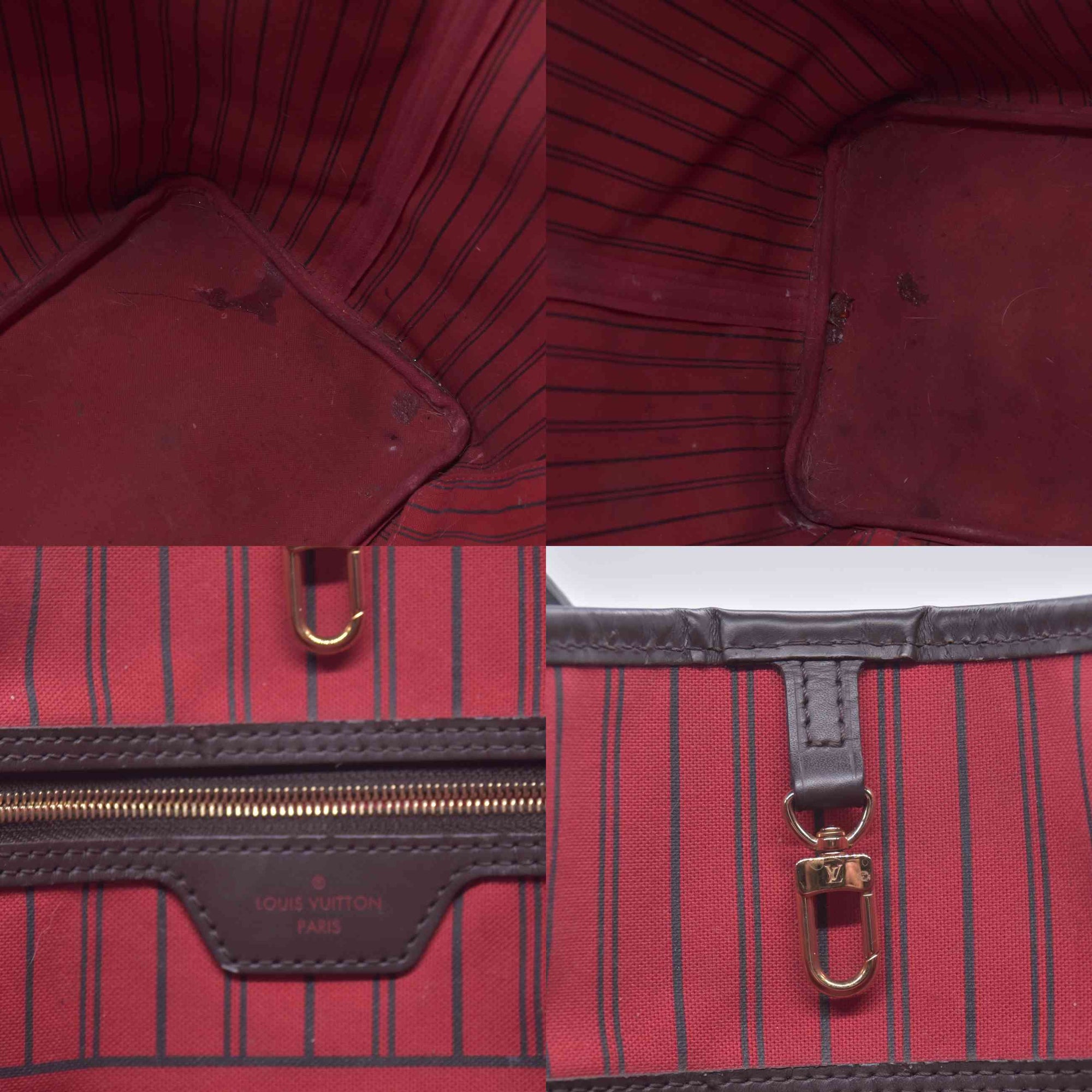 $2310 Louis Vuitton Damier Ebene Neverfull GM with Pouch RFID