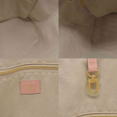 $3050 Louis Vuitton Empreinte Monogram Giant Neverfull MM Trianon Pink Cream