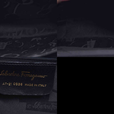 $1450 SALVATORE FERRAGAMO Smooth Calfskin Gancini Top Handle Bag CONSIGNMENT 10021181