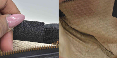 $1290 Gucci Grained Calfskin Small Logo Belt Bag Black