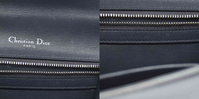 $3500 2016 CHRISTIAN DIOR Diorama Flap Bag Beaded Leather Small Silver 10020275