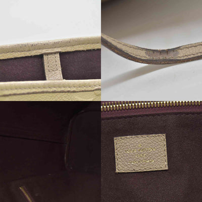 $2710 Louis Vuitton  Empreinte Monogram Giant Neverfull MM Tourterelle Tote