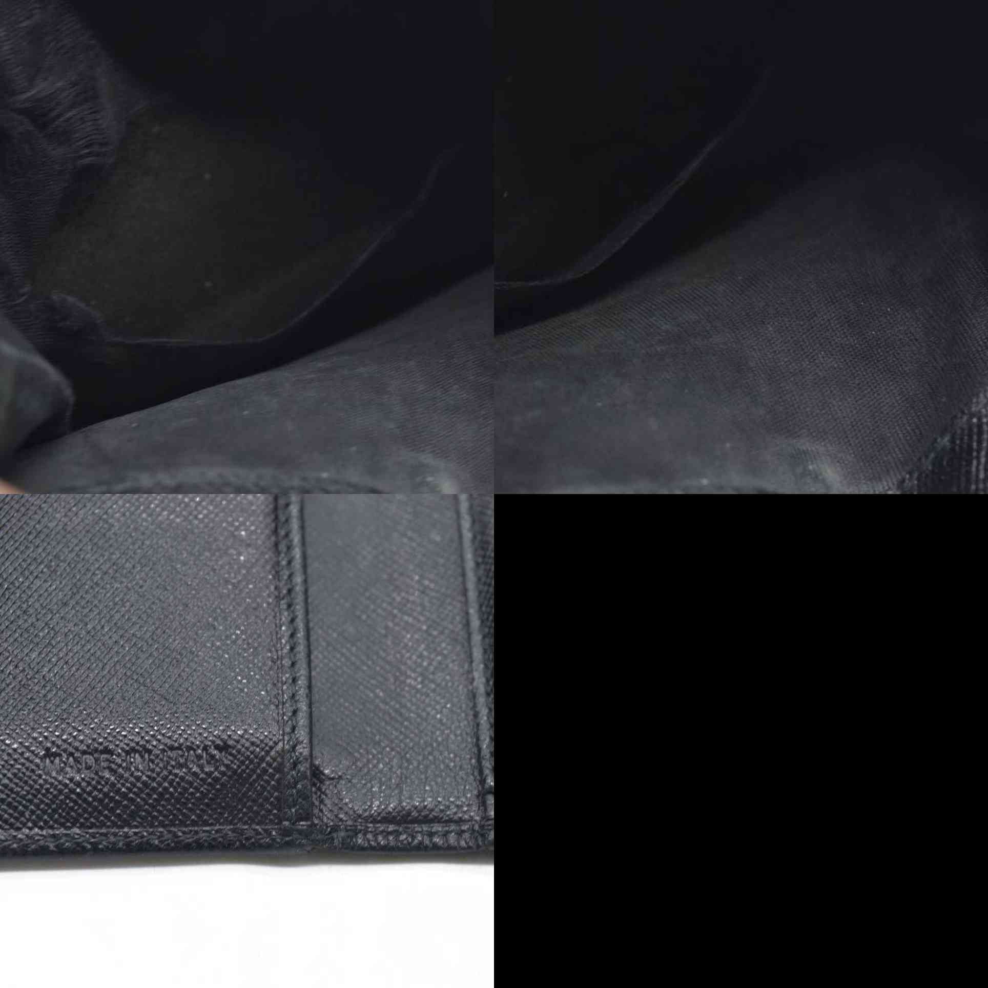 Prada Leather wallet Flap Closure Milano Dal 1913
