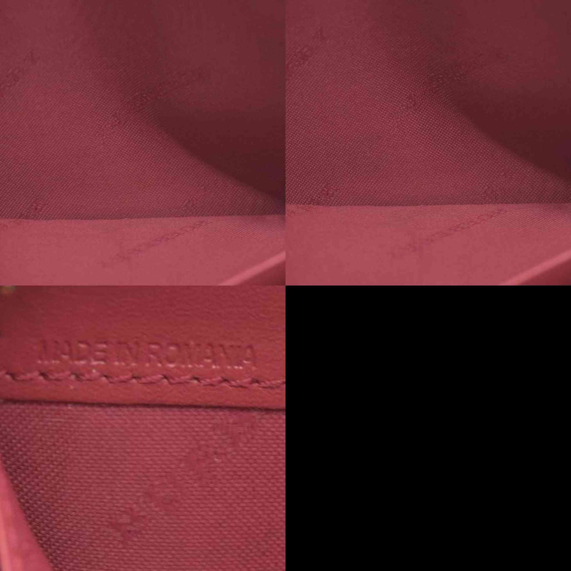 Burberry Grainy Calfskin House Check Elmore Zip Around Wallet Russet Red CONSIGNMENT
