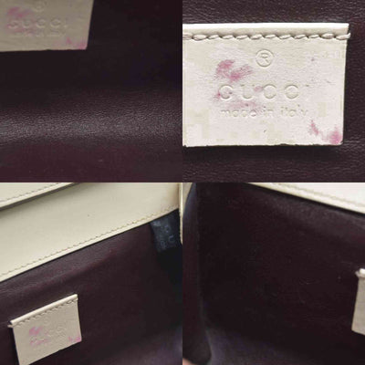 $1980 Gucci Cream Zumi Top Handle Chain Flap Interlocking G Horsebit