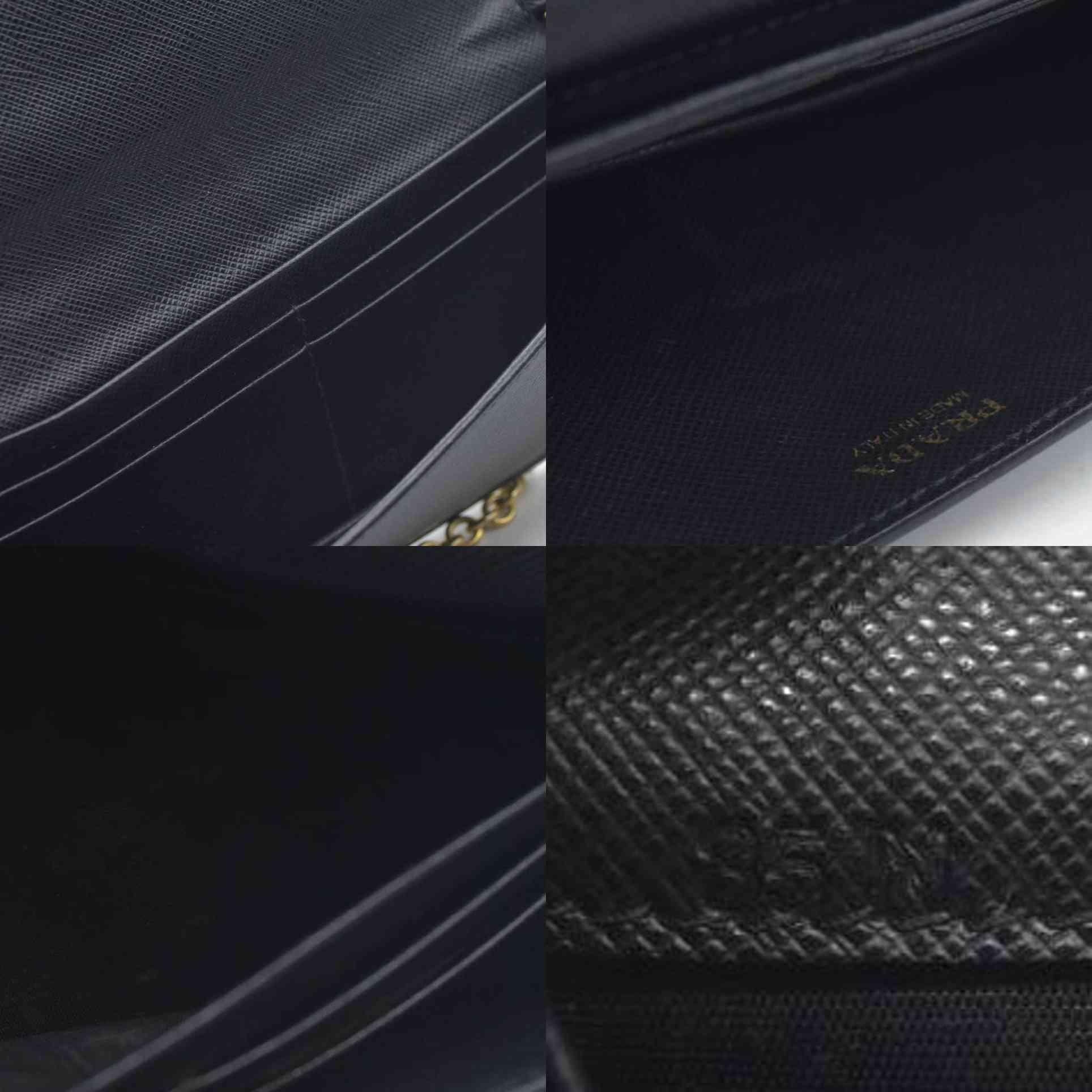 AUCTION $1450 Prada Saffiano Mini Cahier Crossbody Bag Black