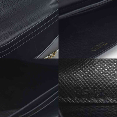 AUCTION $1450 Prada Saffiano Mini Cahier Crossbody Bag Black