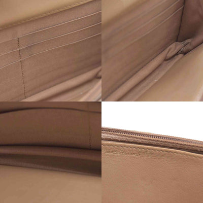 $3575 Chanel Caviar Quilted Boy Wallet On Chain WOC Dark Beige