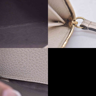$660 2005 Gucci Cream GG Marmont zip around wallet 10021060