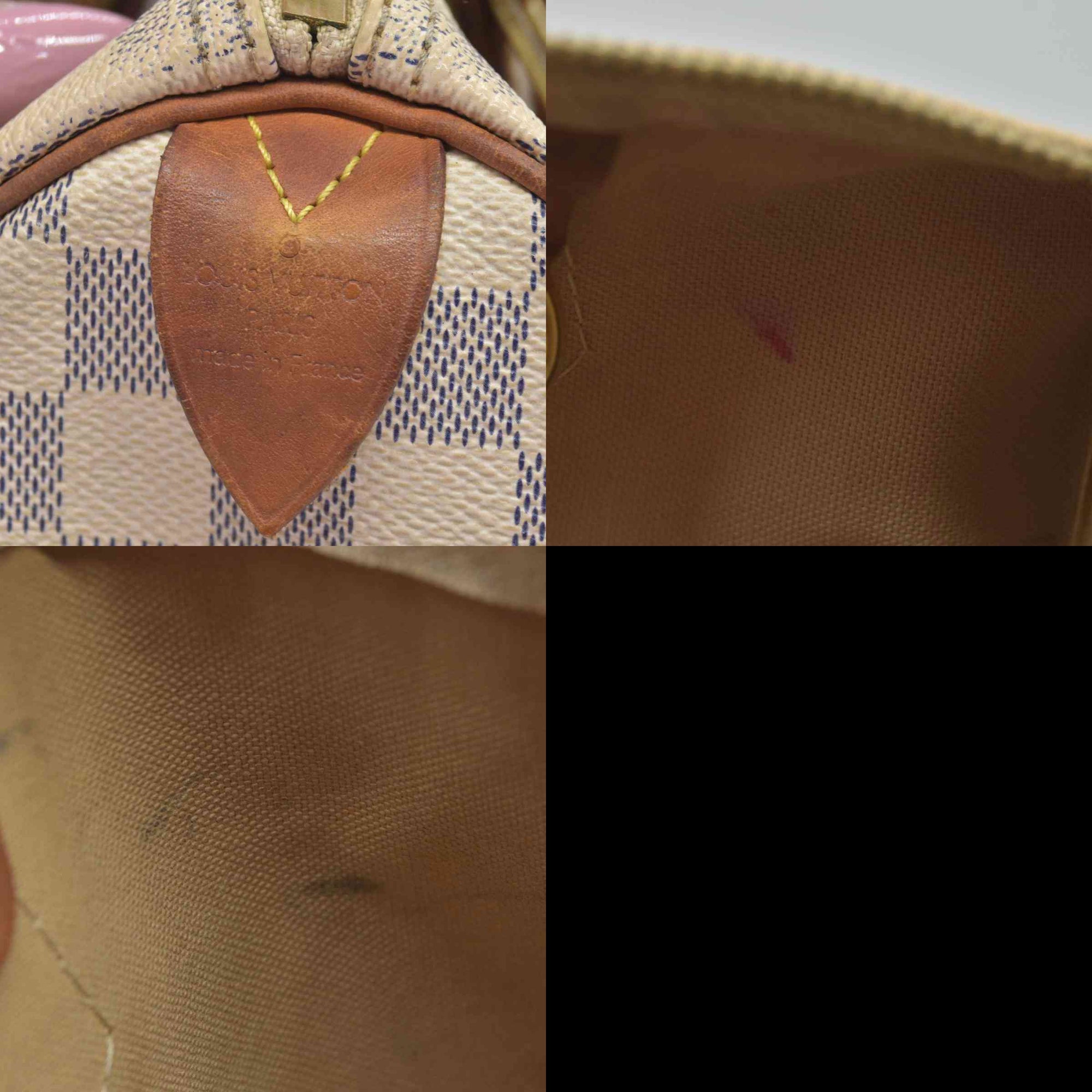 $1490 Louis Vuitton Damier Azur Speedy 25 MB0151